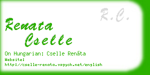 renata cselle business card
